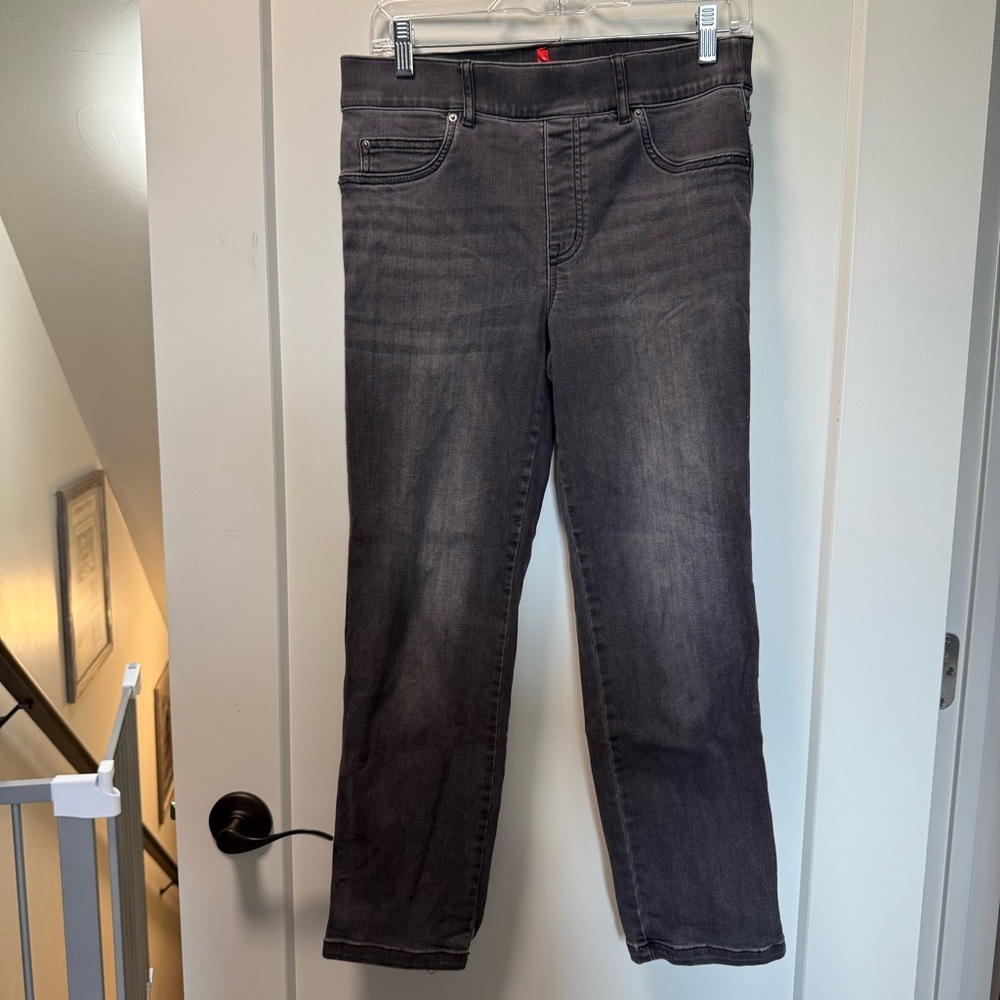 Spanx "Jean-ish" Pull on Straight Jean Stretch Shaping Comfort Legging Denim PM